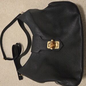 Ron White Pebbled Leather Large Shoulder Bag